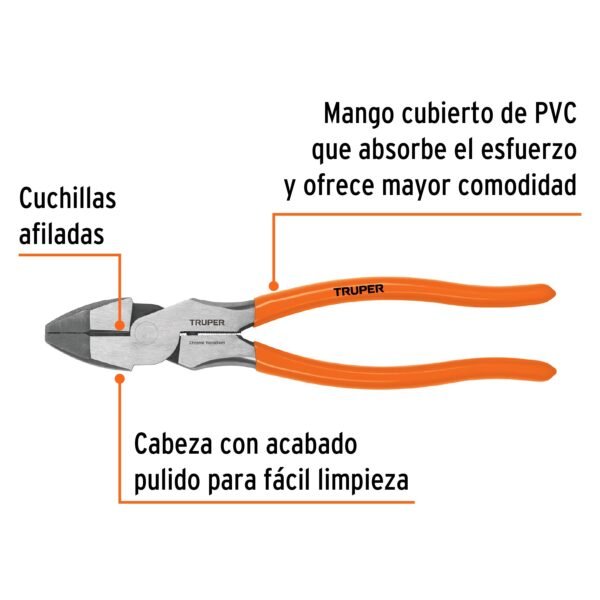 Pinza para Electricista 9" Alta Palanca - Imagen 3